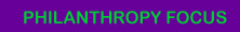 philanthropy foucs